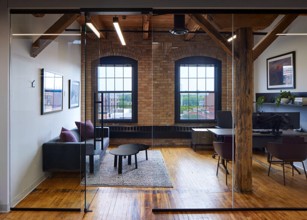 Northborne Partners of Minneapolis, MN transformed warehouse into modern workspace