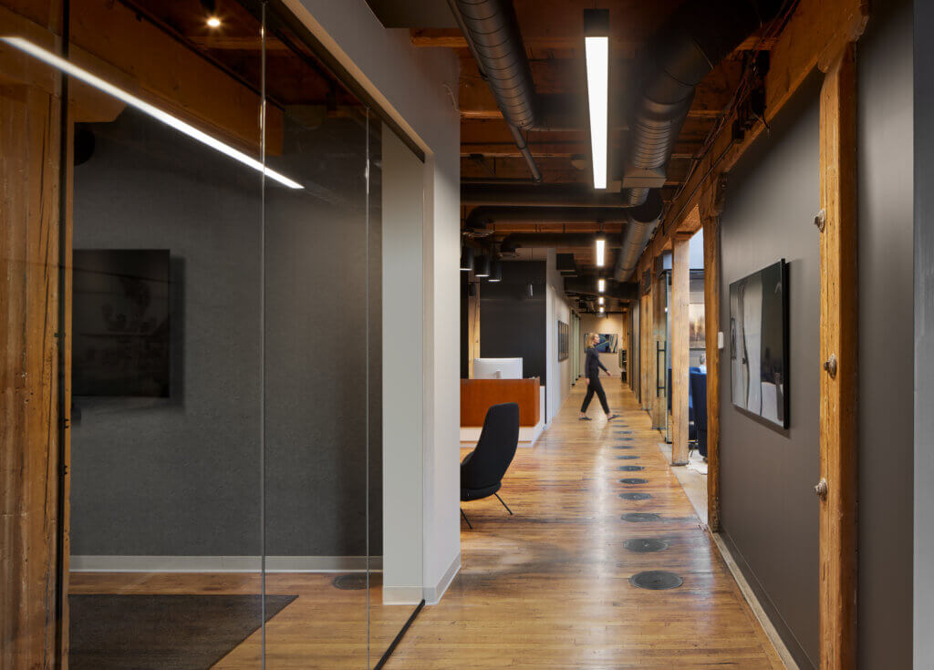 Northborne Partners of Minneapolis, MN transformed warehouse into modern workspace