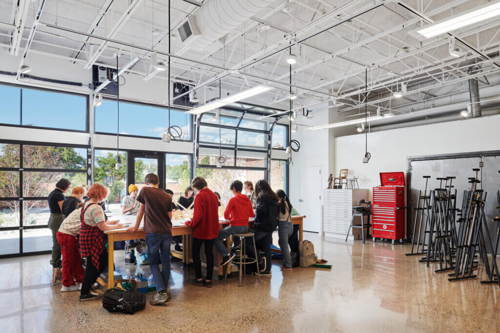 New Mexico School for the Arts classroom furniture, social and administrative spaces, by Atmosphere Commercial Interiors in Albuquerque NM