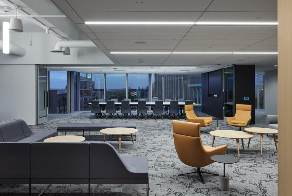 Gateway 22 multi-office relocation in Minneapolis, MN, furnished by Atmosphere Commercial Interiors